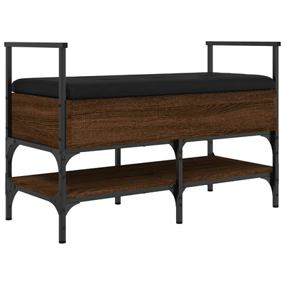 vidaXL Shoe Bench Brown Oak 85.5x42x57.5 cm Engineered Wood