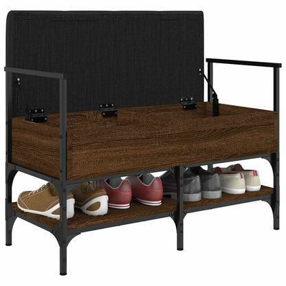 vidaXL Shoe Bench Brown Oak 85.5x42x57.5 cm Engineered Wood