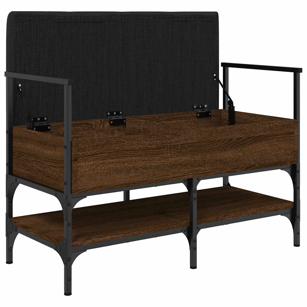 vidaXL Shoe Bench Brown Oak 85.5x42x57.5 cm Engineered Wood
