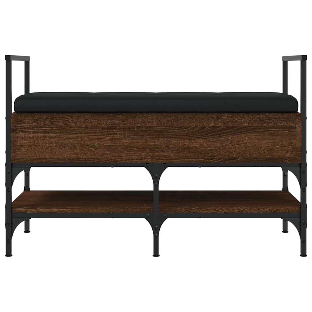 vidaXL Shoe Bench Brown Oak 85.5x42x57.5 cm Engineered Wood