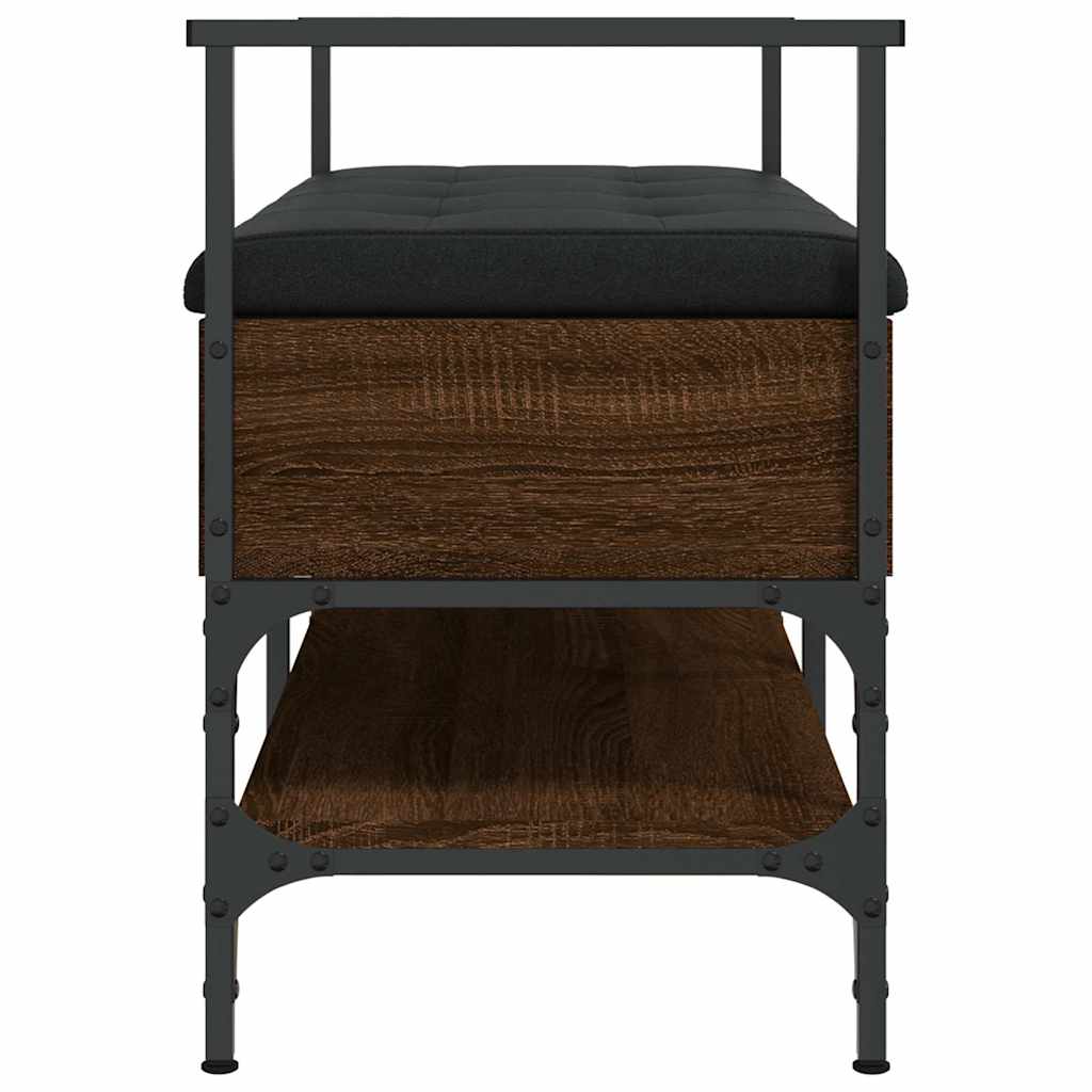 vidaXL Shoe Bench Brown Oak 85.5x42x57.5 cm Engineered Wood