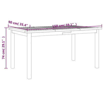 vidaXL 7 Piece Garden Dining Set Solid Wood Acacia