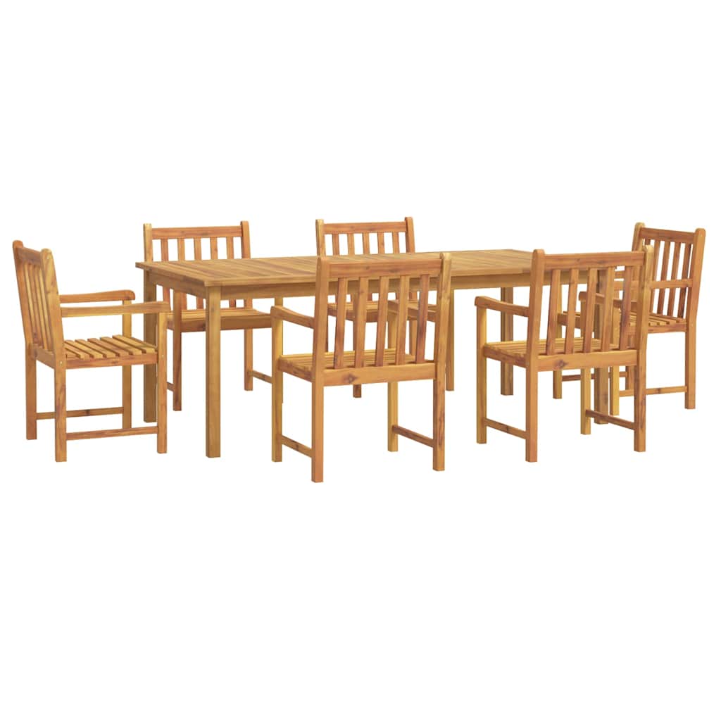 vidaXL 7 Piece Garden Dining Set Solid Wood Acacia