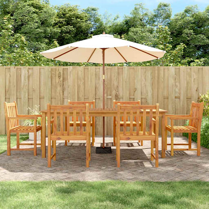 vidaXL 7 Piece Garden Dining Set Solid Wood Acacia