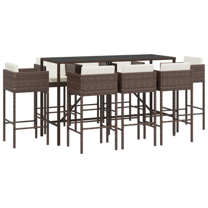 vidaXL Garden Bar Set | Brown, Black, Cream White
