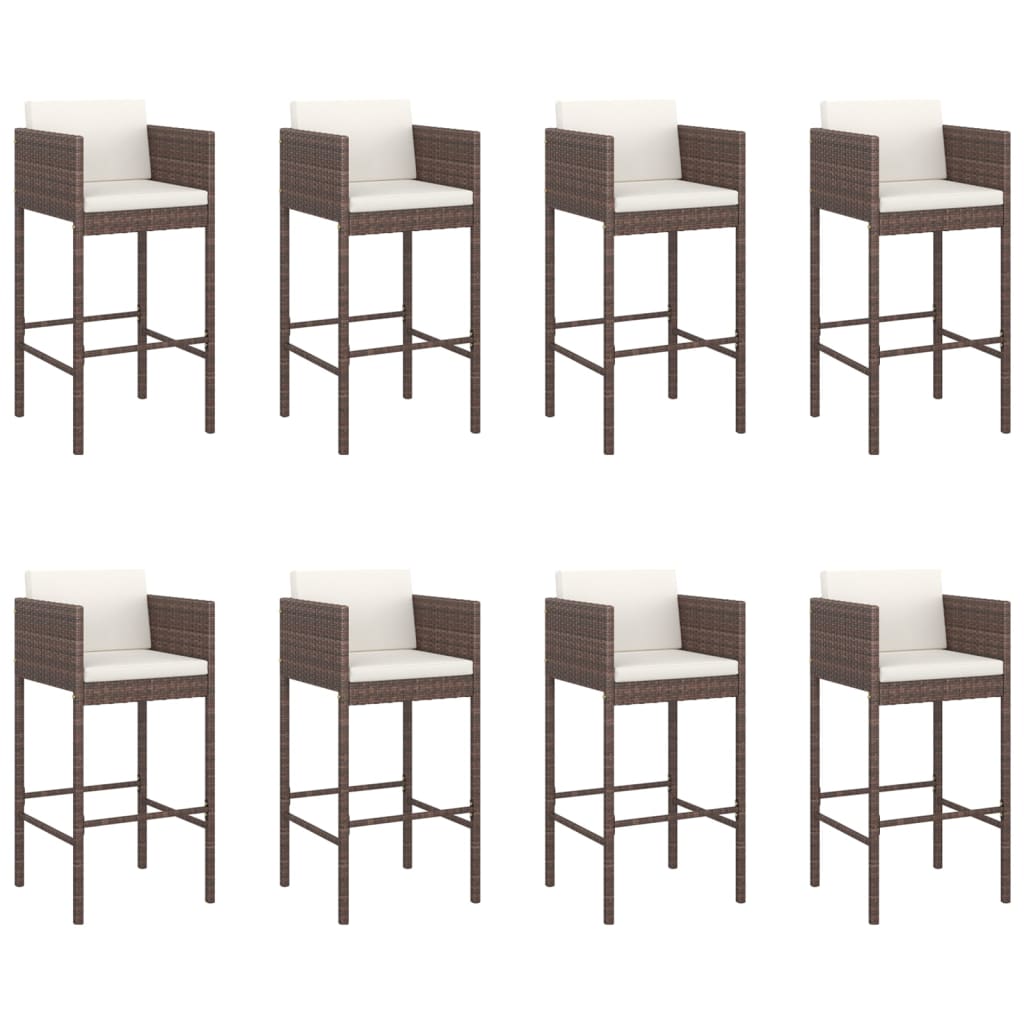 vidaXL Garden Bar Set | Brown, Black, Cream White