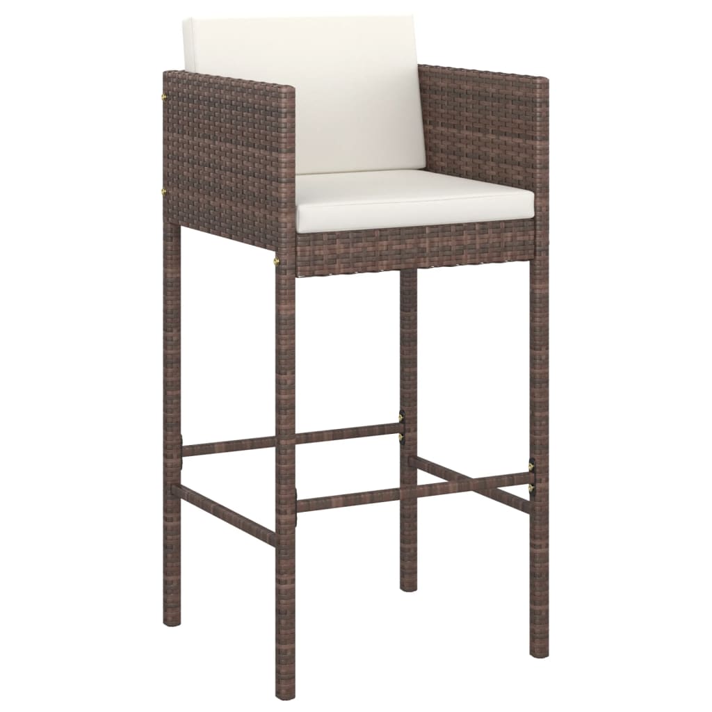 vidaXL Garden Bar Set | Brown, Black, Cream White