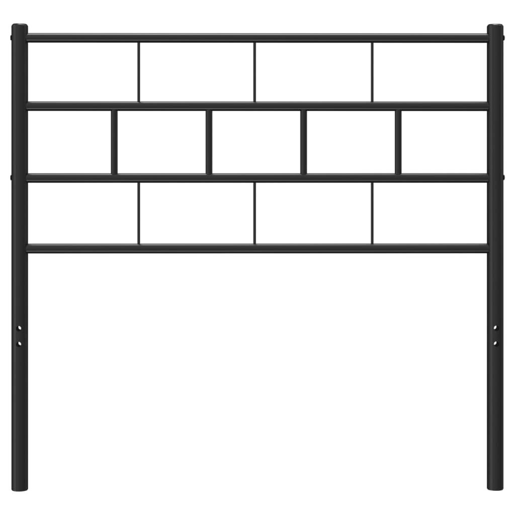 vidaXL Metal Replace Headboard Black 75 cm