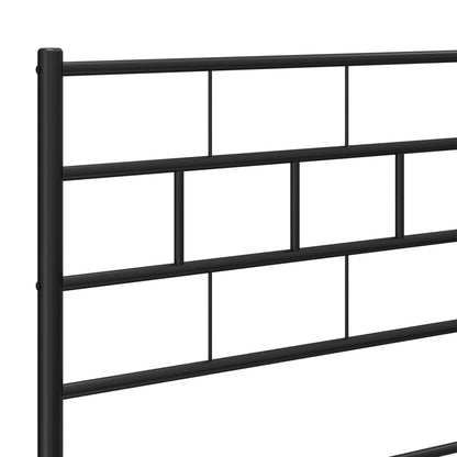 vidaXL Metal Replace Headboard Black 75 cm