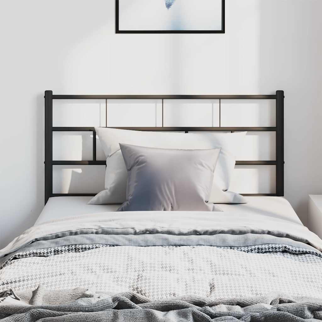 vidaXL Metal Replace Headboard Black 100 cm