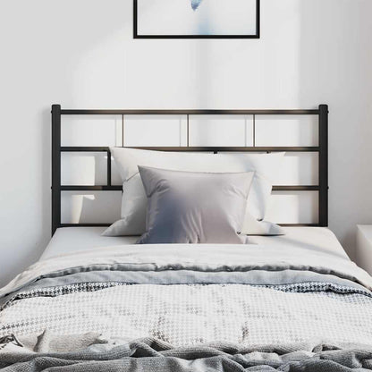 vidaXL Metal Replace Headboard Black 100 cm