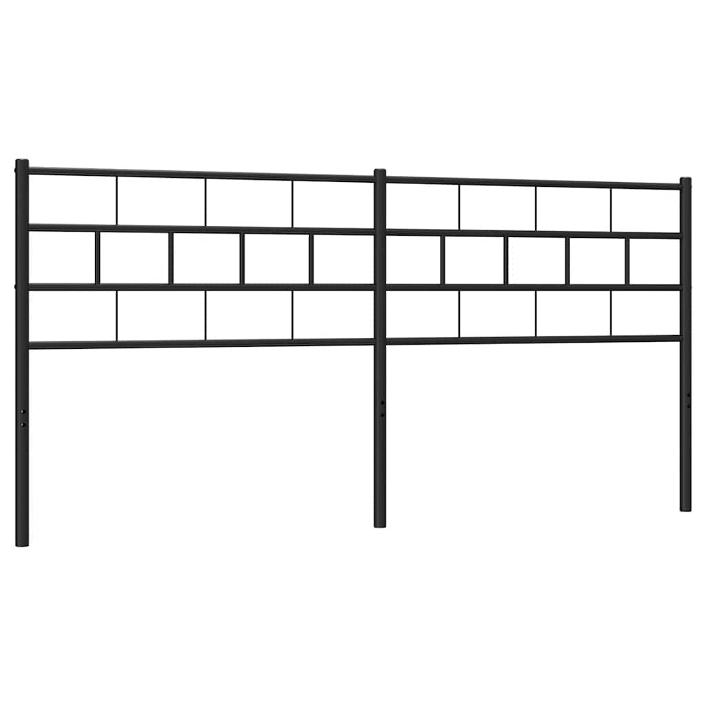 vidaXL Metal Replace Headboard Black 160 cm