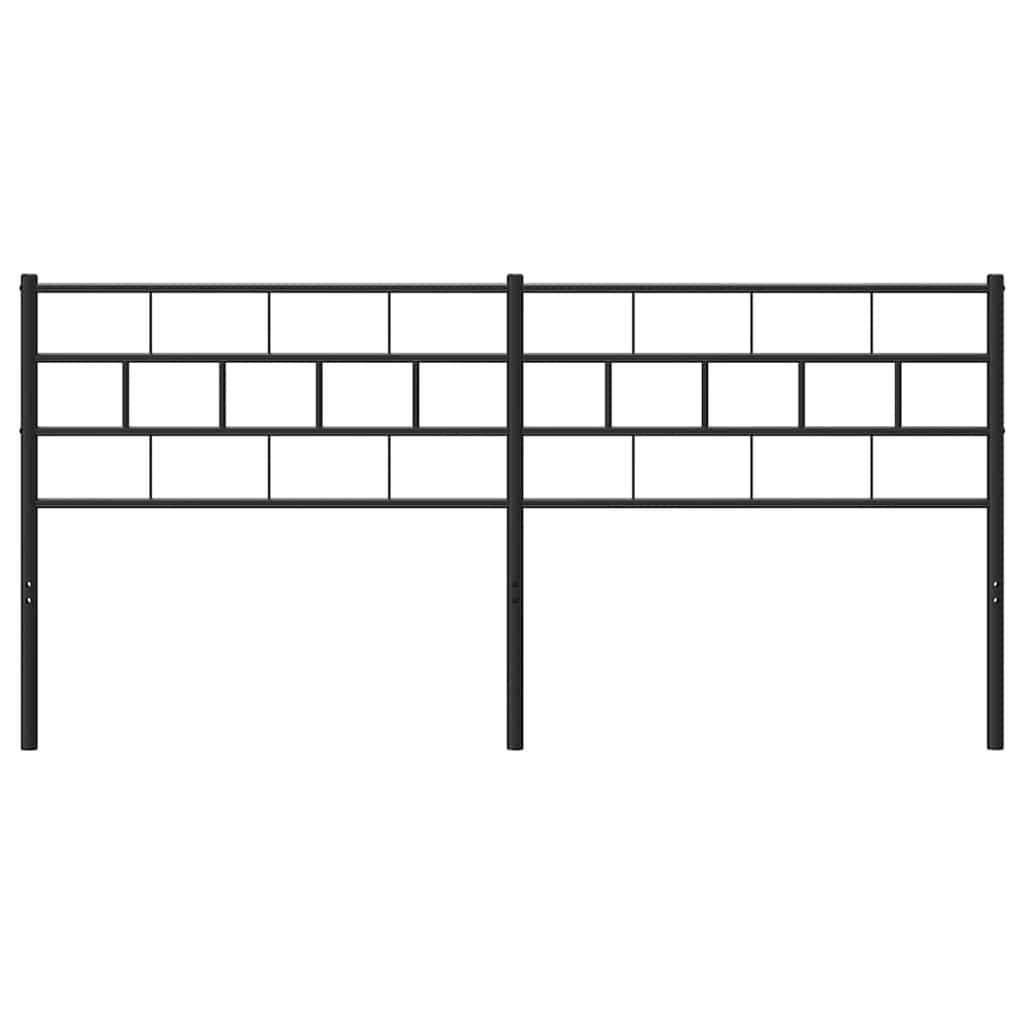 vidaXL Metal Replace Headboard Black 160 cm