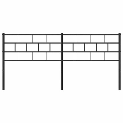 vidaXL Metal Replace Headboard Black 160 cm