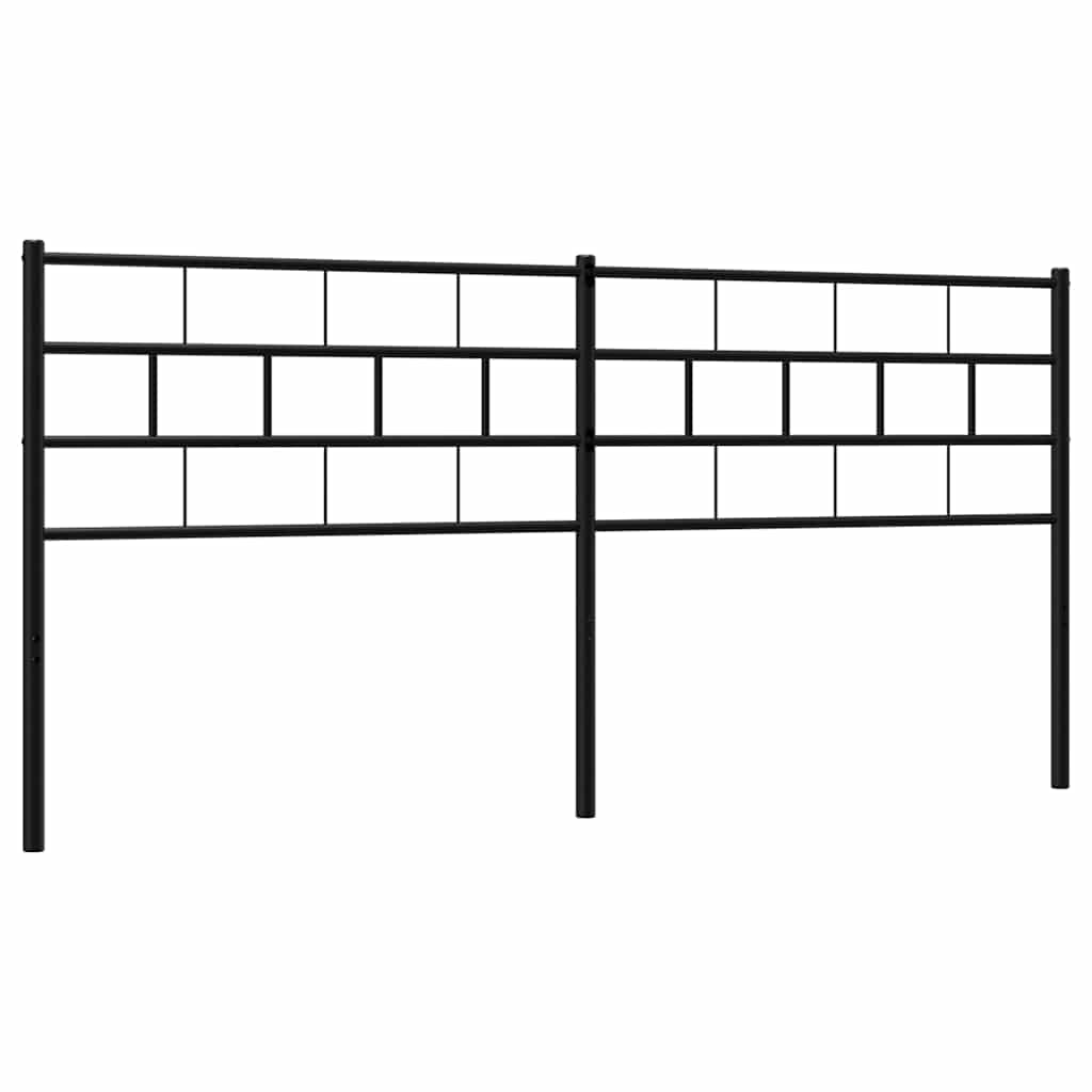 vidaXL Metal Replace Headboard Black 160 cm