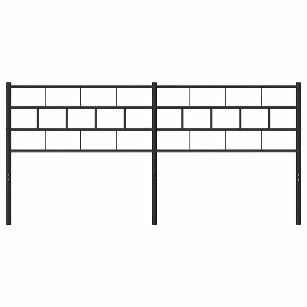 vidaXL Metal Replace Headboard Black 193 cm