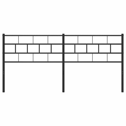 vidaXL Metal Replace Headboard Black 193 cm