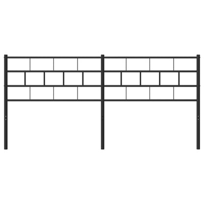 vidaXL Metal Replace Headboard Black 200 cm