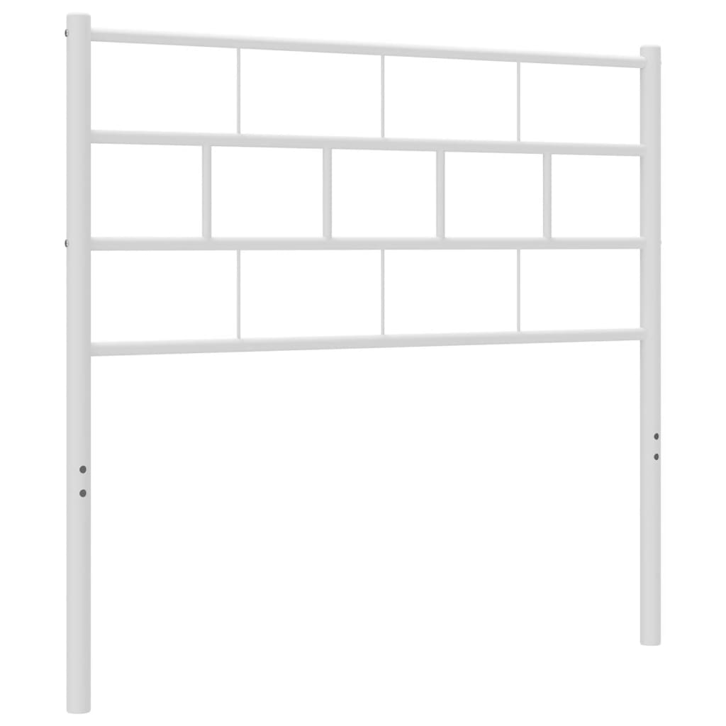 vidaXL Metal Replace Headboard White 75 cm
