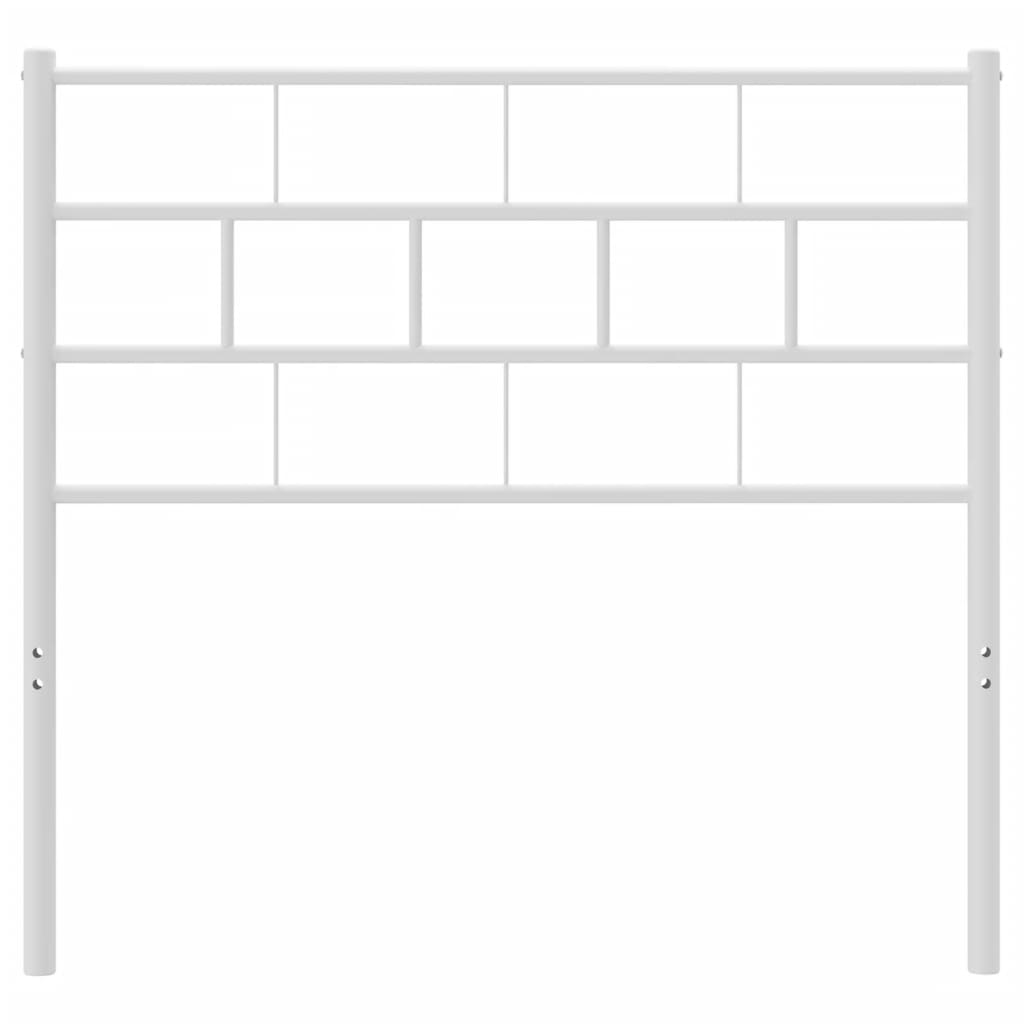 vidaXL Metal Replace Headboard White 75 cm