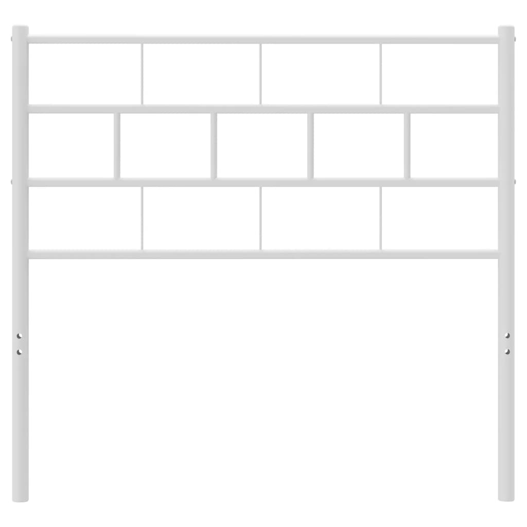 vidaXL Metal Replace Headboard White 80 cm