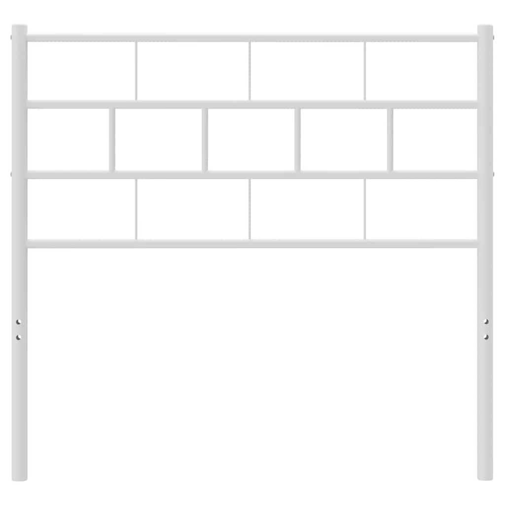 vidaXL Metal Replace Headboard White 107 cm