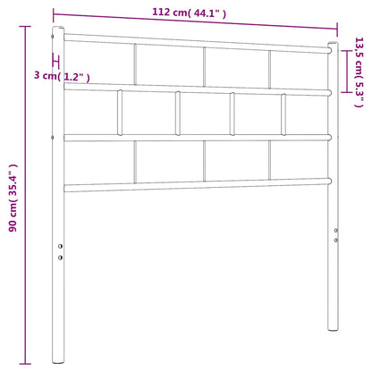 vidaXL Metal Replace Headboard White 107 cm