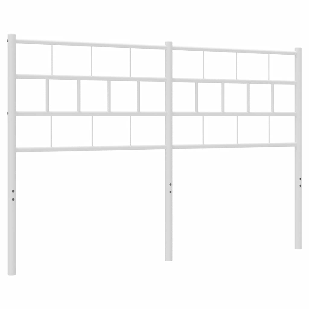 vidaXL Metal Replace Headboard White 135 cm