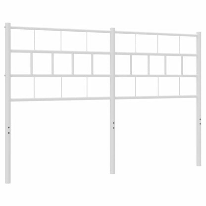 vidaXL Metal Replace Headboard White 135 cm