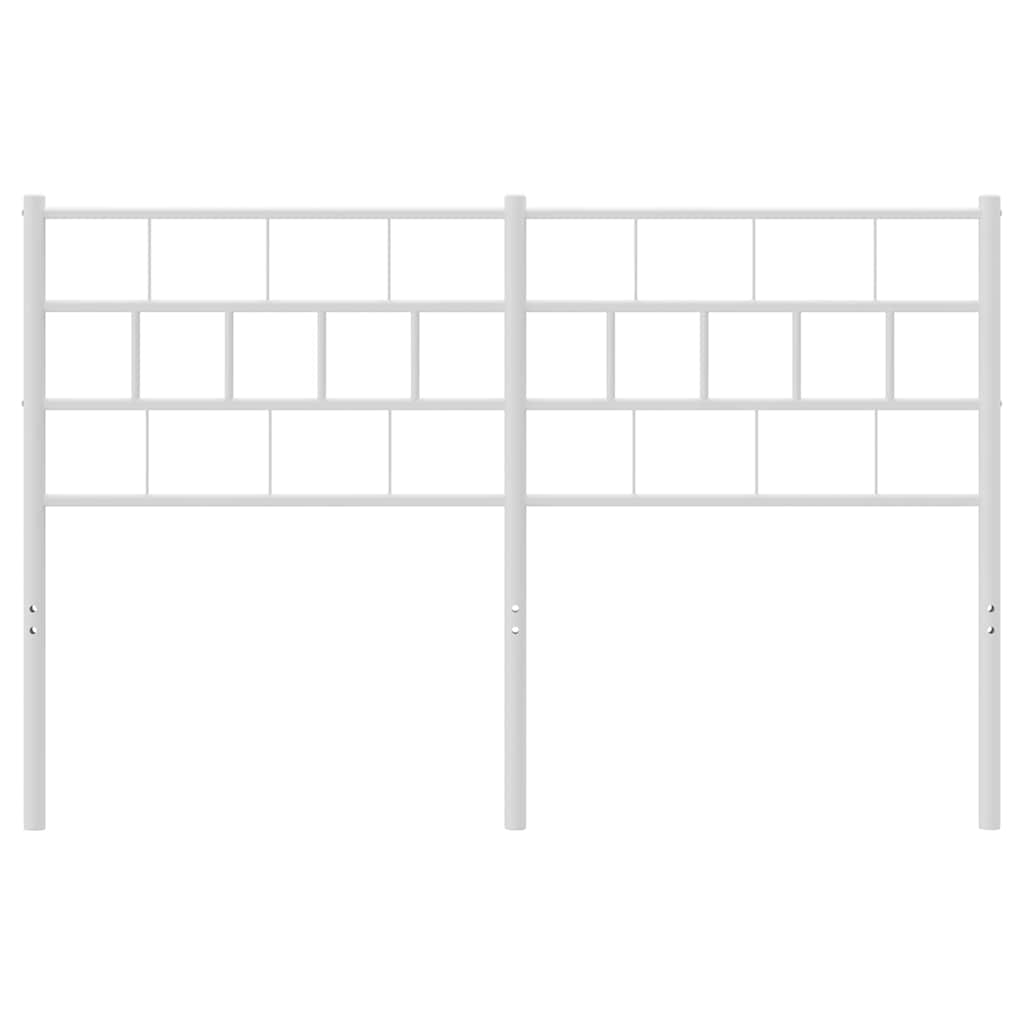 vidaXL Metal Replace Headboard White 135 cm