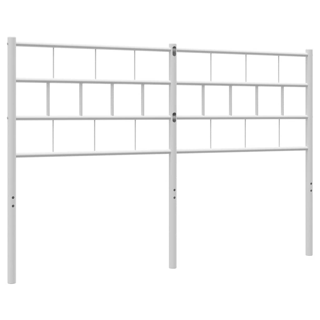 vidaXL Metal Replace Headboard White 135 cm