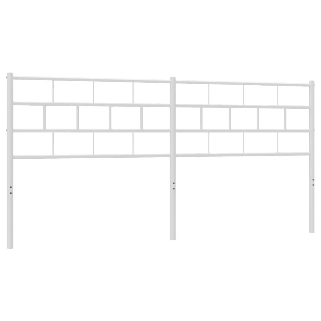 vidaXL Metal Replace Headboard White 160 cm