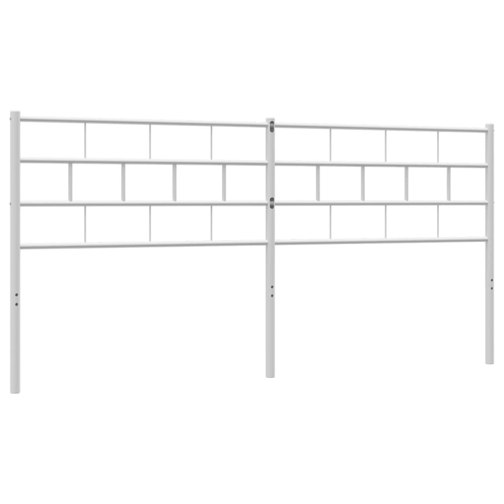 vidaXL Metal Replace Headboard White 160 cm