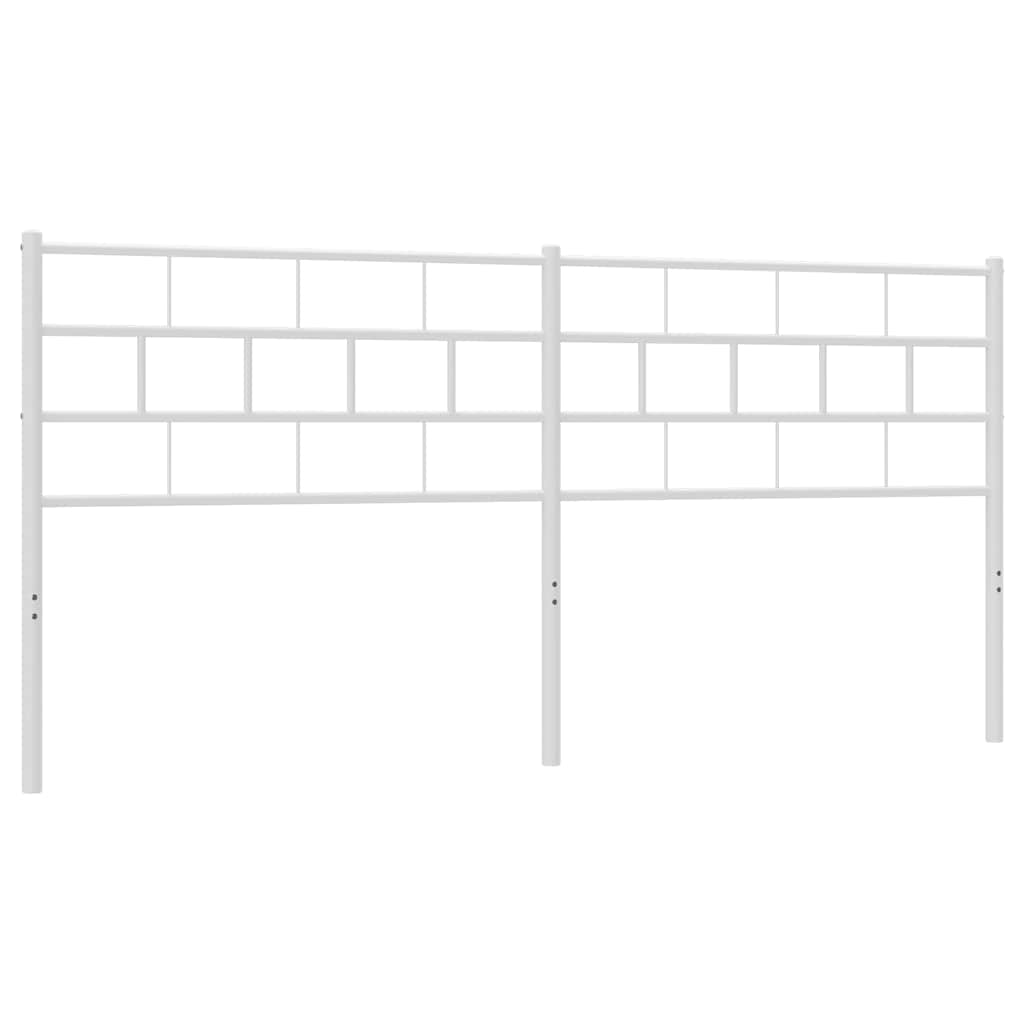 vidaXL Metal Replace Headboard White 180 cm