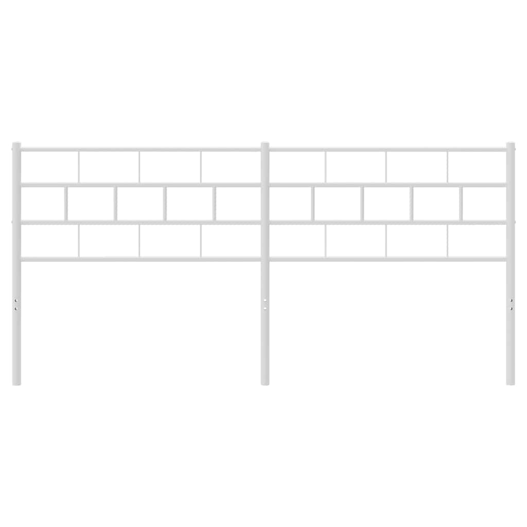 vidaXL Metal Replace Headboard White 180 cm