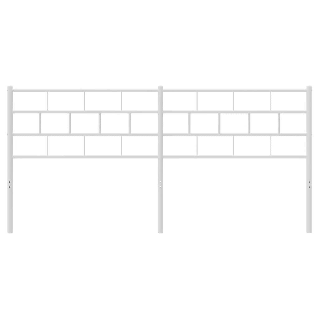 vidaXL Metal Replace Headboard White 193 cm