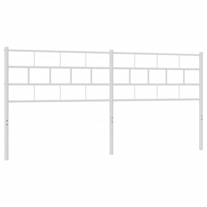 vidaXL Metal Replace Headboard White 200 cm