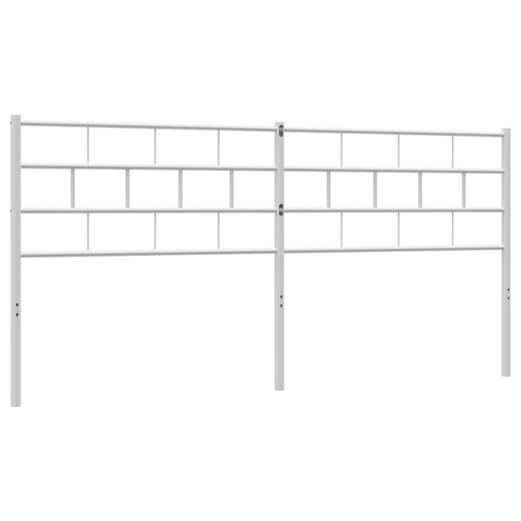 vidaXL Metal Replace Headboard White 200 cm