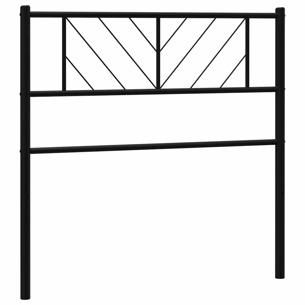 vidaXL Metal Replace Headboard Black 75 cm
