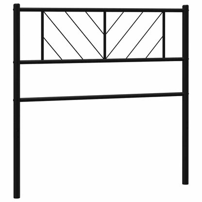 vidaXL Metal Replace Headboard Black 75 cm