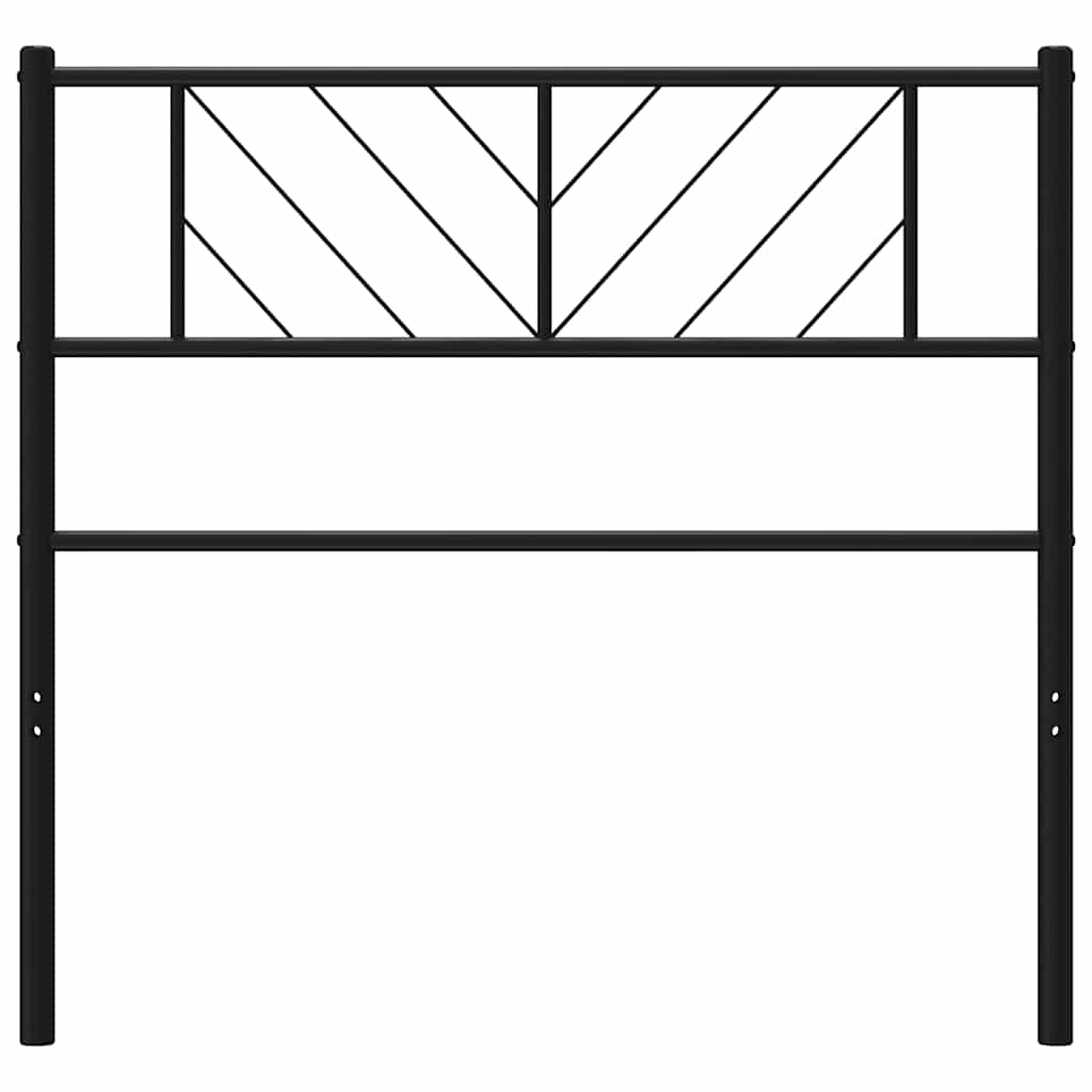 vidaXL Metal Replace Headboard Black 75 cm
