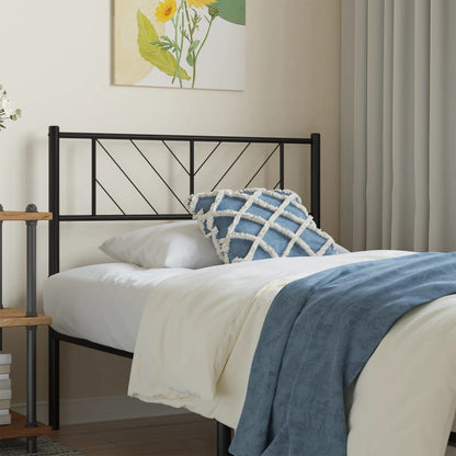 vidaXL Metal Replace Headboard Black 75 cm