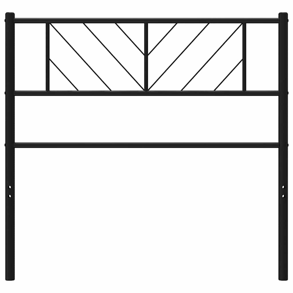 vidaXL Metal Replace Headboard Black 100 cm