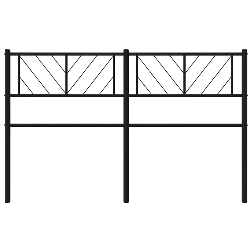 vidaXL Metal Replace Headboard Black 135 cm