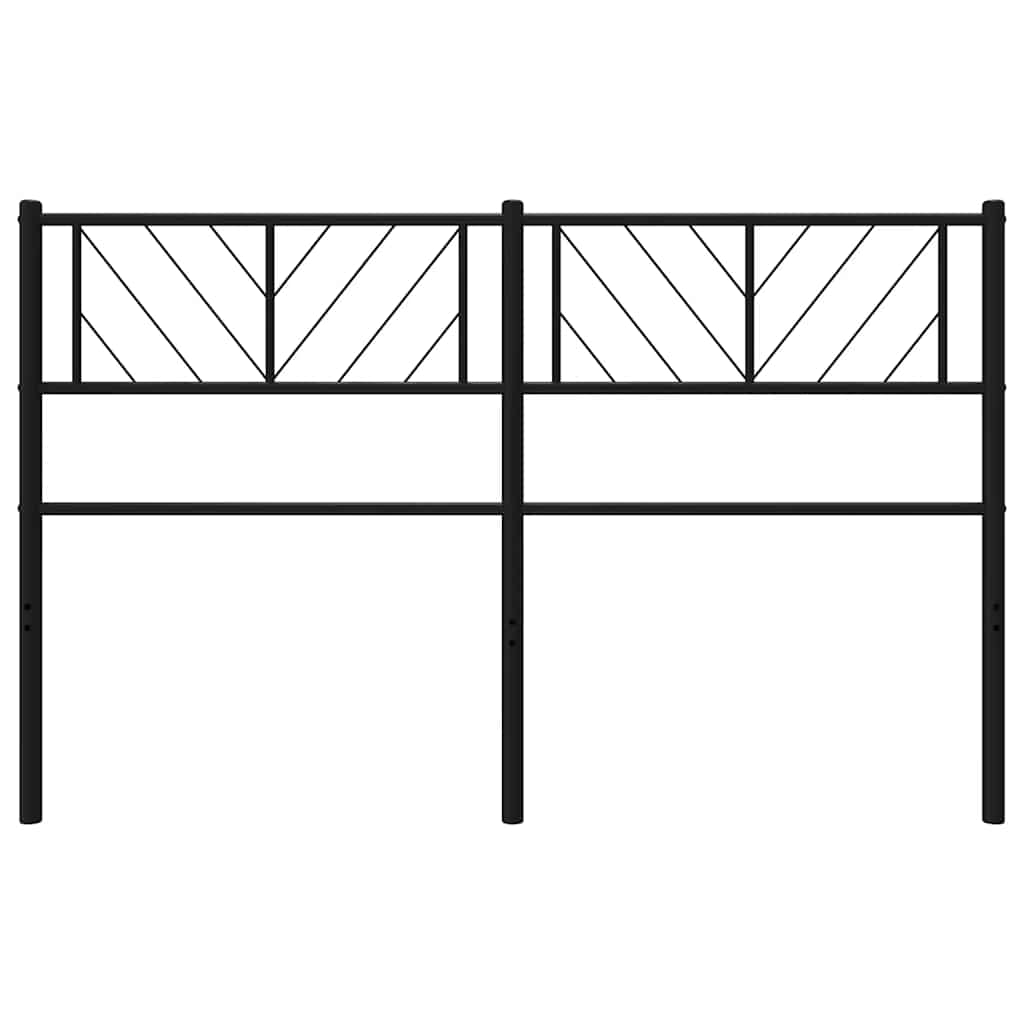 vidaXL Metal Replace Headboard Black 150 cm