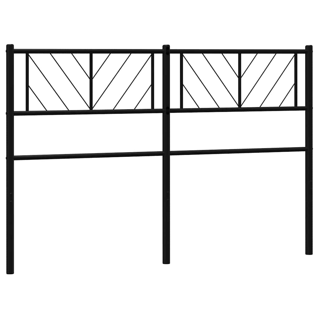 vidaXL Metal Replace Headboard Black 150 cm