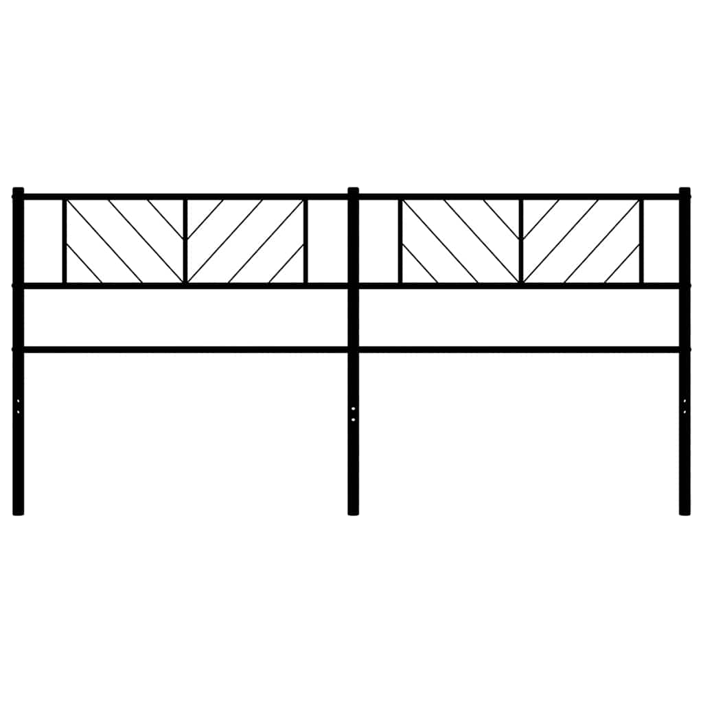 vidaXL Metal Replace Headboard Black 180 cm