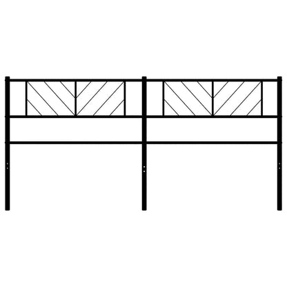 vidaXL Metal Replace Headboard Black 180 cm