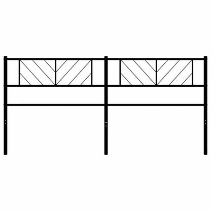 vidaXL Metal Replace Headboard Black 193 cm