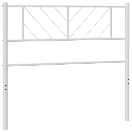 vidaXL Headboard | White | Powder-coated steel | Tall Single Bed